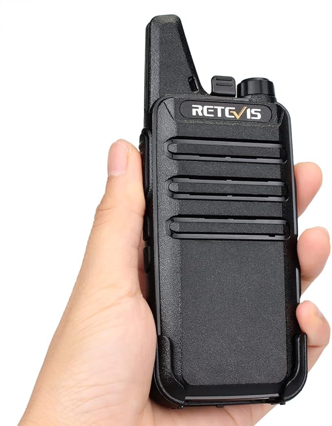 Retevis RT22 2 Way Radios Walkie Talkies,Rechargeable Long Range Two Way Radio,16 CH VOX Small Emergency 2 Pin Earpiece Headset,for School Retail Church Restaurant (Packed in Pairs with 5 Boxes)