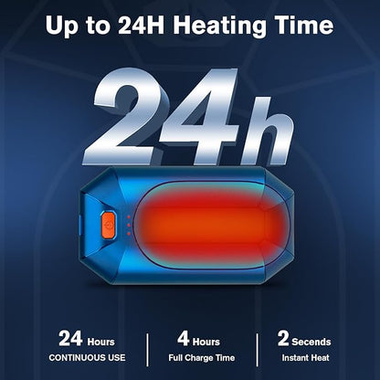 2 Pack 𝐇𝐚𝐧𝐝 𝐖𝐚𝐫𝐦𝐞𝐫𝐬 Rechargeable,Portable Electric Hand Warmers Reusable,USB Handwarmers,Outdoor/Indoor/Working/Studying/Camping/Hunting/Golf/Pain Relief/Game/Warm Gifts for Men Women Kids