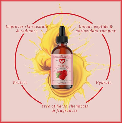 Natural Born Oils Raspberry Seed Oil, 1 Gallon, Organic, Cold-Pressed, Nutrient-Rich, Excellent for Radiant Skin, Lustrous Hair