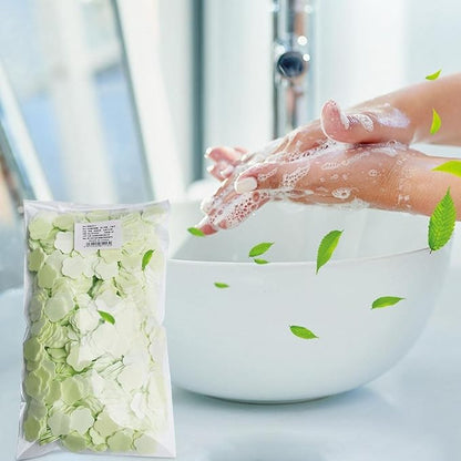 1000 Sheets Green Portable Disposable Paper Soap, Portable Travel Hiking Washing Hand Bath Toiletry Paper Soap, Gentle Soap Papers for Soap Paper Soap Fragrance
