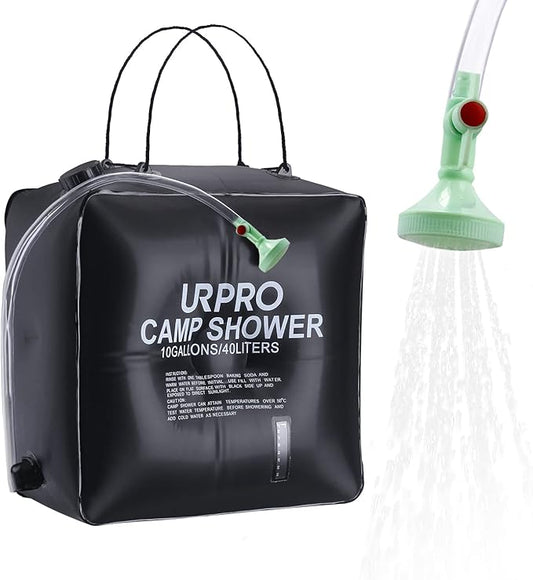 10 gallons/40L Solar Shower Bag Heating Camping Outdoor Temperature Hot Water 45°C Hiking Climbing Beach