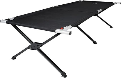 Teton Camping Cot with Patented Pivot Arm, Folding Camping Cot, Durable Heavy Duty Canvas, Comfortable Sleeping Bed for Adults, Portable