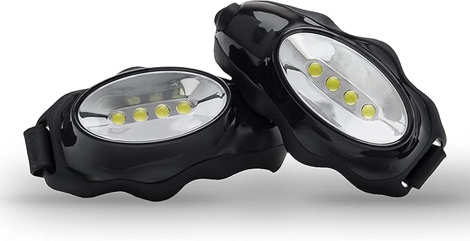 2-Pc Flashlights for Runners and Walkers - Dog Walking Flashlight - Grab and Go Lightweight Night Running Light (Black)