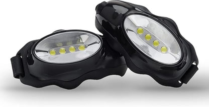 2-Pc Flashlights for Runners and Walkers - Dog Walking Flashlight - Grab and Go Lightweight Night Running Light (Black)