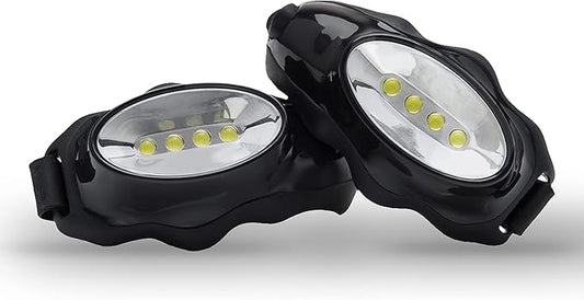 2-Pc Flashlights for Runners and Walkers - Dog Walking Flashlight - Grab and Go Lightweight Night Running Light (Black)