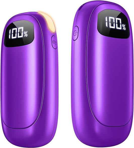 Hand Warmers Rechargeable - 2 Pack Electric Hand Warmers 14000mAh, 16 Hrs Warmth Dual-Sided Heating Max 131℉, Reusable Hand Warmers Pocket Heater for Raynauds, Hunting, Golf, Camping
