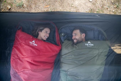 Teton Celsius Regular, -25F, 20F, 0F Degree Sleeping Bags, All Weather Bag for Adults and Kids, Camping Made Easy and Warm, Travel Sack Included