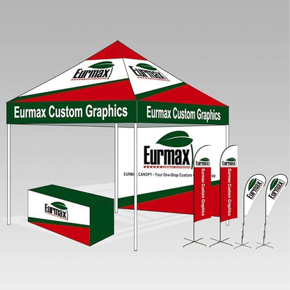 Eurmax USA 5'x5' Pop Up Canopy Tent Commercial Instant Canopies with Heavy Duty Roller Bag,Bonus 4 Sand Weights Bags (Forest Green)