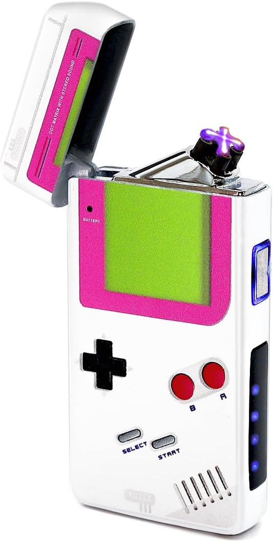 Rolls Electric Lighter - USB Rechargeable Cool Lighters - Retro Gamer Gifts for Women - Windproof Electronic Arc Lighter - Candle Lighter - Custom Unique Gadgets - by Rolls Plasma Lighter (Pink)