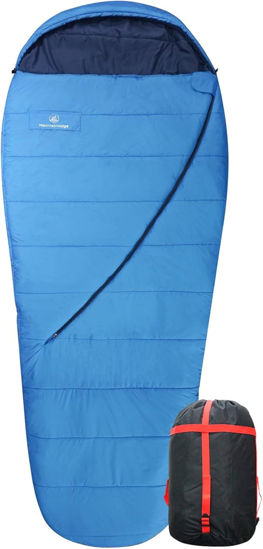 Mountainlodge Balance Sleeping Bag for Adult,Cold&Warm Weather with Compression Sack and Water Resistant for Family Camping,Travel and Car Camping