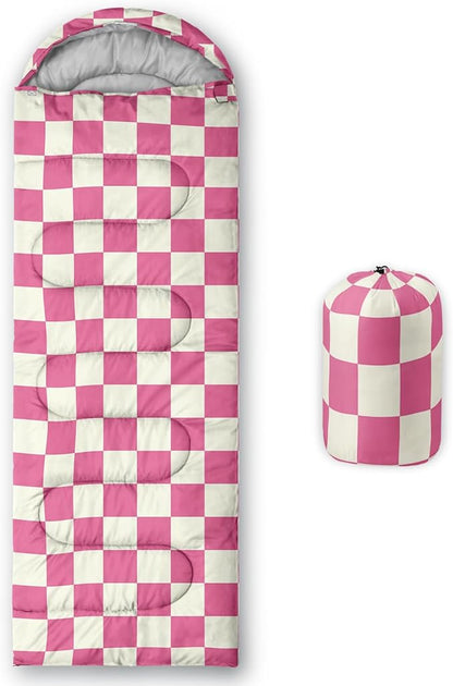 Sleeping Bags for Adults and Kids Backpacking Camping Sleeping Bags for Girls and Boys Lightweight Waterproof Cold/Warm Sleeping Bag for All Season