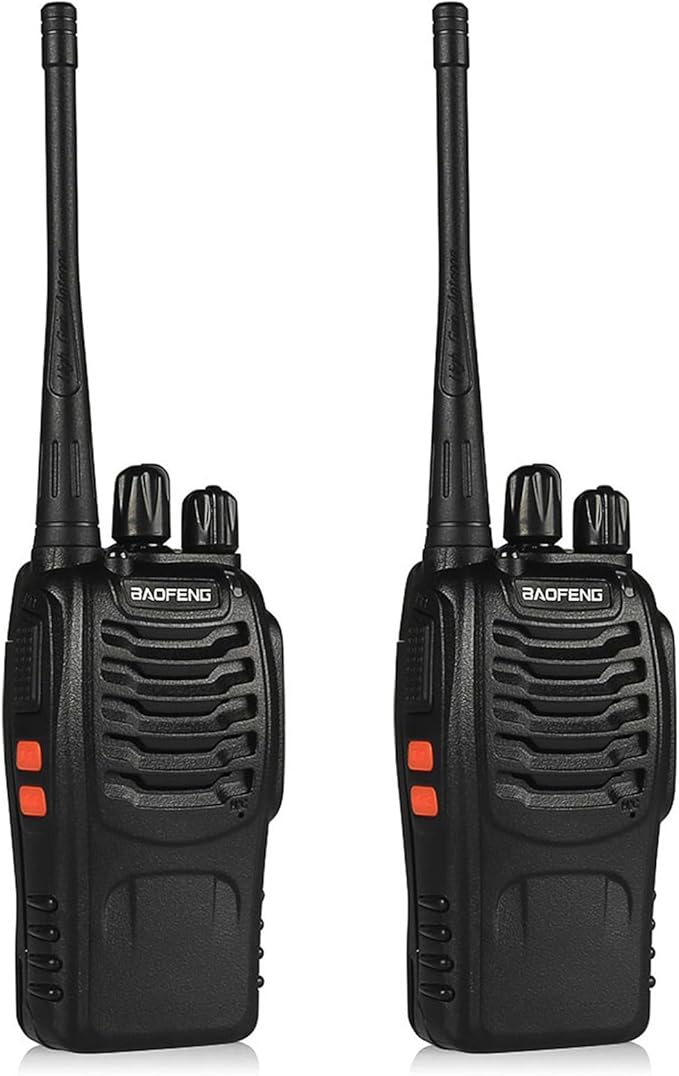 Walkie Talkies for Adults Long Range Baofeng BF-888S Professional Handheld 16 Channel Two Way Radio with Earpieces, Rechargeable Battery, Flashlight, Walky Talky for Family Hiking Skiing(2 Pack)