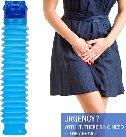 Emergency Toilet Portable Potty Pee Bottles for Male Female Kids Shrinkable Urinal Urine Bottle Outdoor Camping Travel Traffic Jam 750ml
