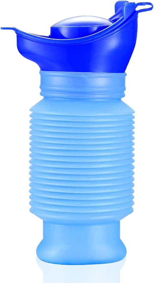 Scalable Emergency Urinal, 750ml Portable Toilet for Car, Portable Mini Outdoor Camping Travel Shrinkable Personal Mobile Toilet Potty Pee Bottle for Kids Adult