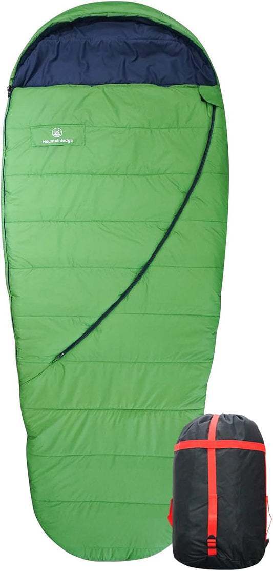 Mountainlodge Balance Sleeping Bag for Adult,Cold&Warm Weather with Compression Sack and Water Resistant for Family Camping,Travel and Car Camping
