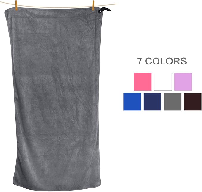 SUNLAND Microfiber Gym Bath Towel Ultra Soft Travel Camping Towel Super Absorbent Swimming Sport Towel for Adults and Children 24inchX48inch