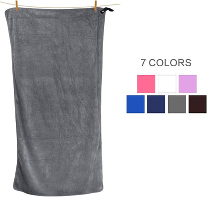SUNLAND Microfiber Gym Bath Towel Ultra Soft Travel Camping Towel Super Absorbent Swimming Sport Towel for Adults and Children 24inchX48inch