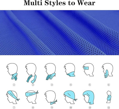Cooling Towel,Vofler [4 Pack] Cool Towels Microfiber Chilly Ice Cold Head Band Bandana Neck Wrap (40"x 12") for Athlete Men Women Youth Kids Dogs Yoga Outdoor Golf Running Hiking Sports Camping Travel