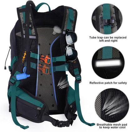 Hydration Backpack 3L Water Bladder, Hiking Water Backpack with Rain Cover, Insulation Hydration Daypack Rucksack for Cycling