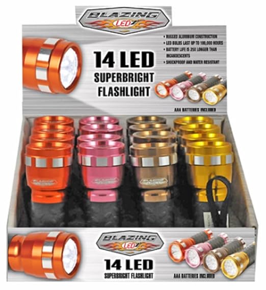 14 LED 85 lumens Assorted LED Flashlight AAA Battery