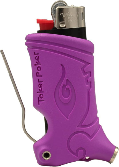 Toker Poker - Mini Bic, Keychain, Lighter Case, Multi Tool of Camping and Other (Magenta)
