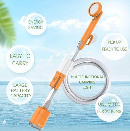 2nd Gear, LED Lighting, Orange, Leak-Proof, Magnetic Charging - Perfect for Beach, Travel, and Bidet Use!