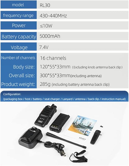 KSUN Two Way Radios Walkie Talkies Long Range 100 Miles, Built in Relay for Cruise Tunnels Mines Basement Camping RL30 (4 Pack)