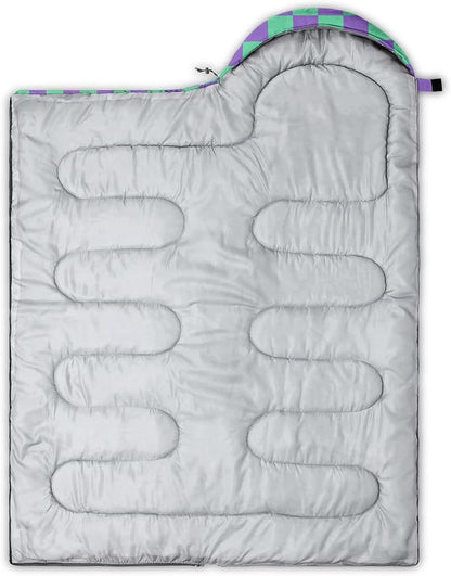 Sleeping Bags for Adults and Kids Backpacking Camping Sleeping Bags for Girls and Boys Lightweight Waterproof Cold/Warm Sleeping Bag for All Season