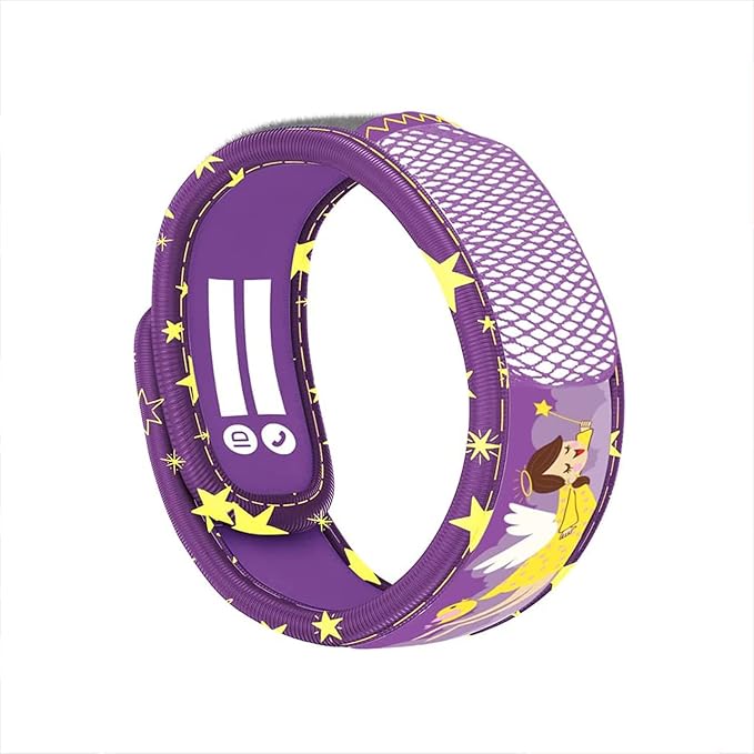 PARA'KITO Bug & Mosquito Bracelets for Kids | Mosquito Spray Alternative | Waterproof, Outdoor Insect Wristband w/Natural Essential Oils | Hiking, Trekking & Camping Accessories (Angel)