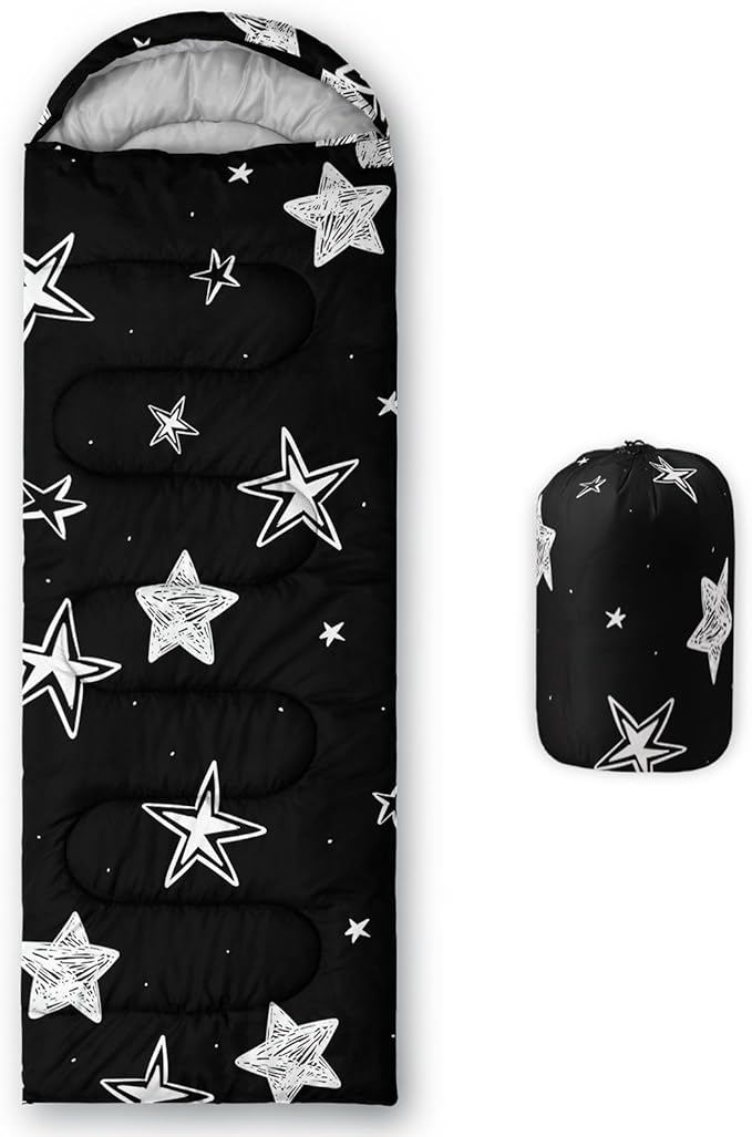 Kids Sleeping Bag for Boys Girls,Western Cowboy Print-Lightweight Warm Portable Outdoor Indoor-Waterproof Cold Weather Resistant Sleeping Bag for Camping Hiking