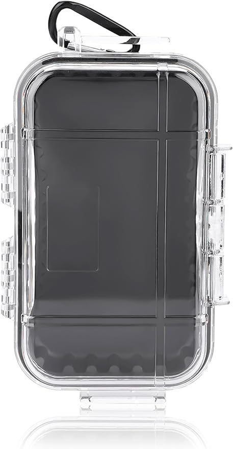 Waterproof Storage Case, Outdoor Sports Survival Equipment Sealed Box Dustproof Pressure Proof Dry Boxes for EDC Tools, Phone, Keys(Clear)