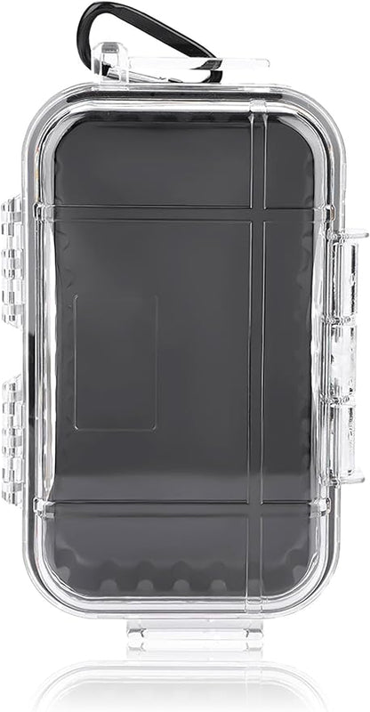 Waterproof Storage Case, Outdoor Sports Survival Equipment Sealed Box Dustproof Pressure Proof Dry Boxes for EDC Tools, Phone, Keys(Clear)