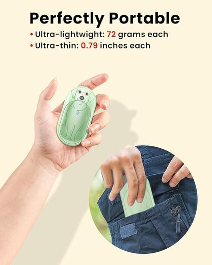 Electric Hand Warmers Rechargeable 2 Pack, 3000Mah*2 Portable Hand Warmer Battery Operated, Fun & Practical & Useful Gifts for Men Chrismas, Outdoor Camping Gifts, Hunting Accessories and Gear