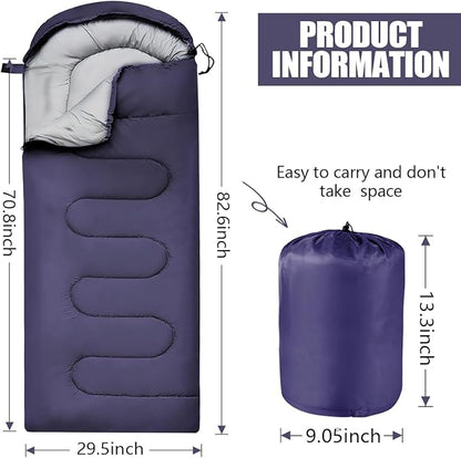 OBTANIM Sleeping Bags Portable Waterproof Camping Sleeping Bag for Adults Kids 4 Seasons Cold Weather or Warm Backpacking Hiking Mountaineering Indoor Outdoor Use