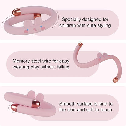 Mosquito Repellent Bracelets for Kids & Toddlers, Reusable Natural Bug Insect Repellent Bands, Waterproof DEET-Free Wristband for Outdoor Camping Traveling Essentials (Pink)