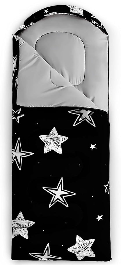 Kids Sleeping Bag for Boys Girls,Western Cowboy Print-Lightweight Warm Portable Outdoor Indoor-Waterproof Cold Weather Resistant Sleeping Bag for Camping Hiking