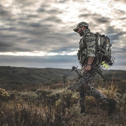 Hunting Backpack with Waterproof Rain Cover Camo Backpack with Bow and Rifle Holder for Camping,Hiking