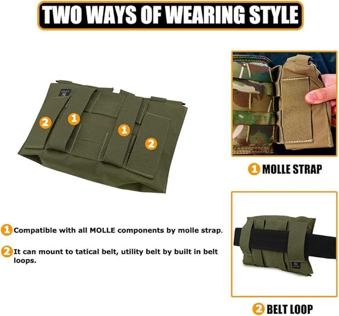 KRYDEX Tactical Blow Out Kit Bag Medical Pouch First Aid Bag IFAK Pouch with MOLLE and Belt Loop