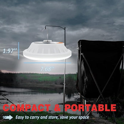 Solar Camping Lantern, BaishenglinMotor LED Solar USB Rechargeable Portable LED Lanterns Flashlights with Remote Control for Indoor Outdoor Home Emergency Power Outage Hurricane Supplies 2-Pack