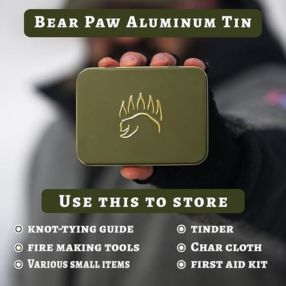Knot Tying Kit | Camping & Outdoor Knots Edition - by The Bear Essentials Outdoors with Waterproof Knot Cards | for Survival, Camping, Backpacking, Hiking & Scouts