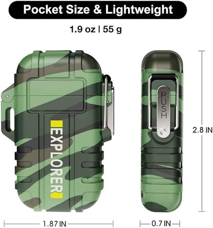 Torch Lighter, 2 Pack Butane Lighter, Windproof Outdoor Gas Lighter Adjustable Jet Flame Lighters, Fireplace Fireworks Grill Camping BBQ Lighter, Gifts for Men.(Camo+Camo) (Without Butane)