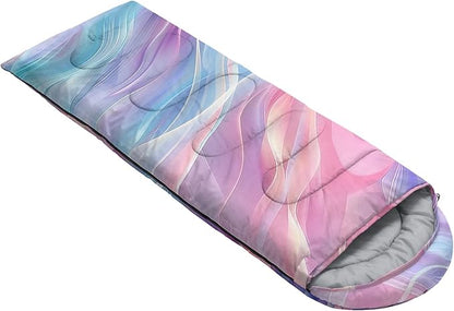 Kids Sleeping Bag for Boys Girls,Western Cowboy Print-Lightweight Warm Portable Outdoor Indoor-Waterproof Cold Weather Resistant Sleeping Bag for Camping Hiking
