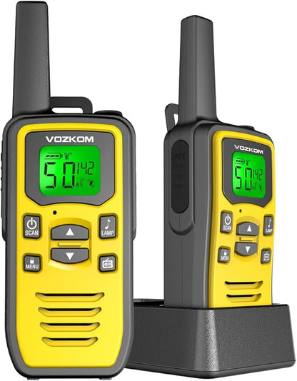 Long Range Walkie Talkies for Adult, Handheld Two Way Radios, Rechargeable 2 Way Emergency Radio, Walky Talky, Survival Gear and Equipment, 142 Privacy Codes, & NOAA Weather Scan, 50 Channels
