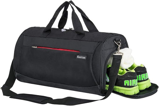 Kuston Sports Small Gym Bag for Men and Women Travel Duffel Bag Workout Bag with Shoes Compartment&Wet Pocket