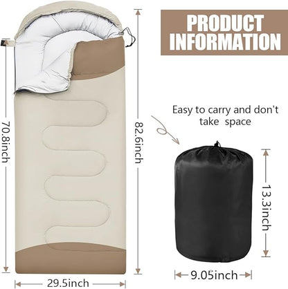 OBTANIM Sleeping Bags Portable Waterproof Camping Sleeping Bag for Adults Kids 4 Seasons Cold Weather or Warm Backpacking Hiking Mountaineering Indoor Outdoor Use
