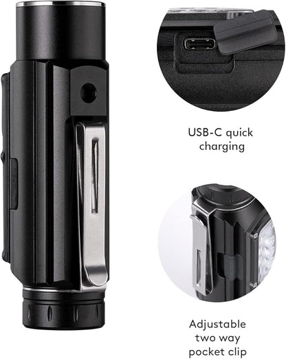 RovyVon Angel Eyes E700S High Power Work Flashlight, 2800 Lumens Super Bright Magnetic Work Light Flashlight Packed in an EDC Organizer Box