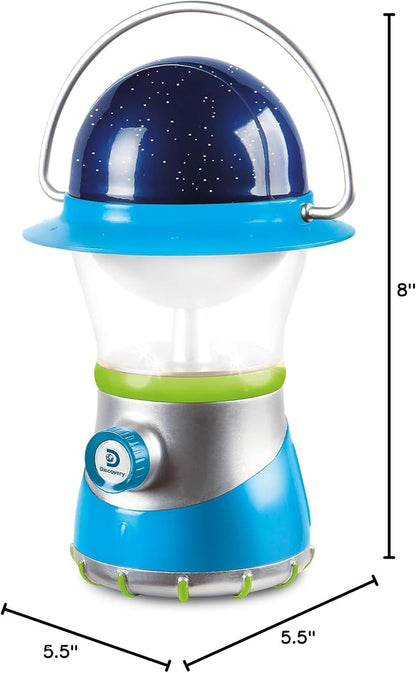 Discovery Kids LED Starlight Lantern [Amazon Exclusive] 2-in-1 Hanging Lantern & Star Constellation Projector with Guide, Easy to Use for Children, Battery Operated, Educational Camping Toy