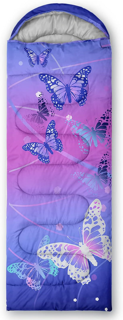QOOMO Camping Sleeping Bags,3 Season Warm & Cool Weather,Lightweight,Waterproof Sleeping Bags for Adults & Kids,Traveling,and Outdoors,Camping Gear Equipment