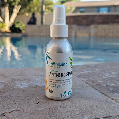 Anti-Bug Spray & Lotion DEET-Free – Organic, All-Natural Bug Spray & Lotion Made with Nourishing Essential Oils – Bug Repellent for Babies, Kids, Adults, Camping, & More by Mambino Organics, 8oz