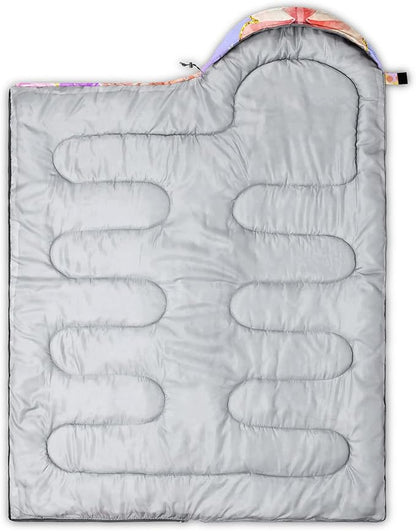 HOSIMA Dear Hunting Pattern Cold Weather Sleeping Bags for Adults,Black Light Weight Sleeping Bags for Kids Adults,WaterProof Sleeping Bags for Outdoors Hiking.
